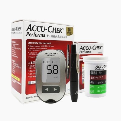 羅氏卓越型血糖儀家用金銳精彩型纖巧型全自動德國performa血糖儀
