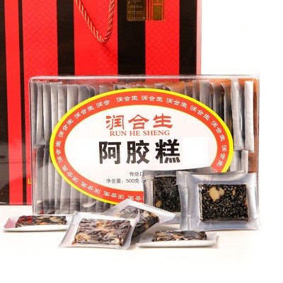 山東東阿原產阿膠糕驢皮熬制500g一斤裝東阿特產阿膠糕一件