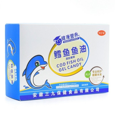 【一件代發】安徽全康鱈魚魚油凝膠糖果0.9克（夾心0.5g）*30粒