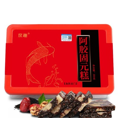 阿膠固元糕500g鐵盒裝 山東東阿特產即食阿膠糕 零食批發阿膠糕