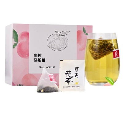 蜜桃烏龍茶48g三角包盒裝白桃烏龍茶花果茶袋泡茶蜜桃烏龍茶