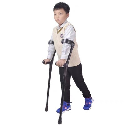 直銷兒童拐杖輕便防滑小孩骨折可調節肘拐殘疾人拐杖助行器兒童拐