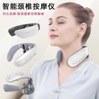 頸椎按摩儀廠家跨境肩頸脈沖護頸儀脖子頸部頸椎按摩器多功能