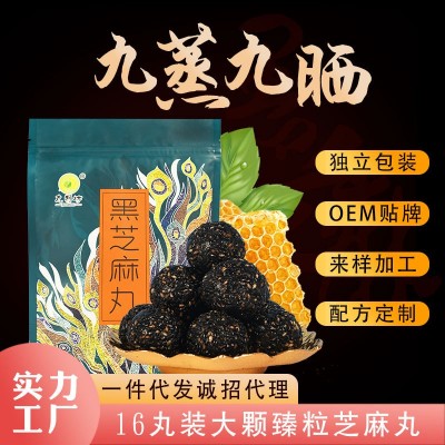 九蒸九曬黑芝麻丸零食廠家直銷手工丸子招代理黑芝麻丸代發(fā)多規(guī)格