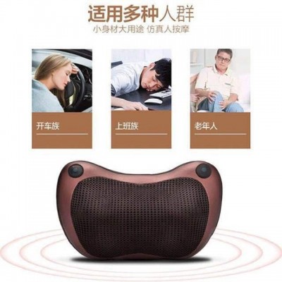 頸椎腰椎肩部按摩靠枕 頸椎按摩儀器 多功能家用車載電動按摩枕