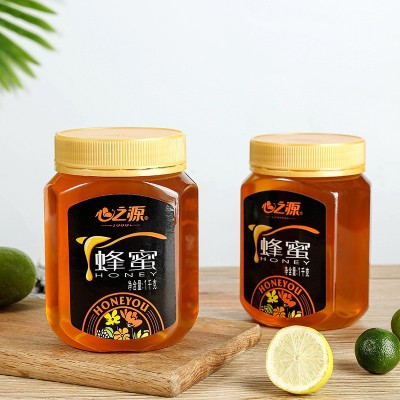 心之源蜂蜜1000克便攜瓶裝土蜂蜜農家自產百花蜜送禮瓶裝蜂蜜批發