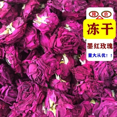 凍干墨紅玫瑰食用重瓣玫瑰2021年新花產地直批代發