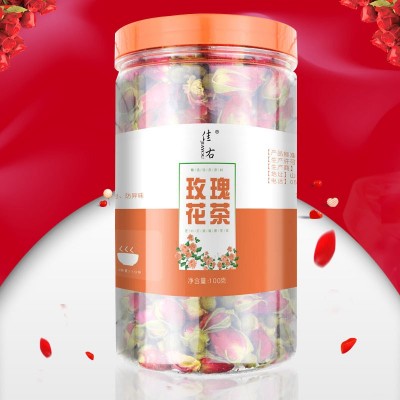 佳右玫瑰花茶100克罐裝山東平陰原產可OEM源頭廠家批發