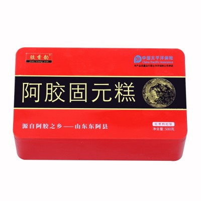 阿膠鐵盒500克阿膠固元糕批發300克阿膠糕廠家東阿即食阿膠