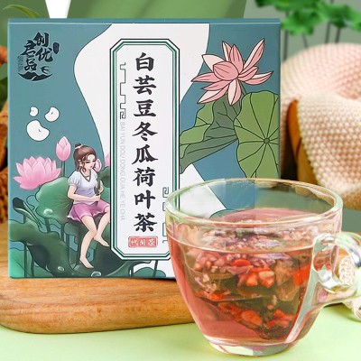 白蕓豆冬瓜荷葉茶 白蕓豆膳食纖維片斷碳水飽腹少油抖音爆款