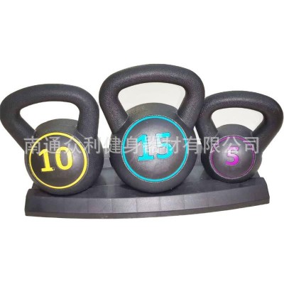 女士健身運(yùn)動(dòng) PE無(wú)味競(jìng)技 灌沙壺鈴 30磅 水泥組合套裝 提壺啞鈴