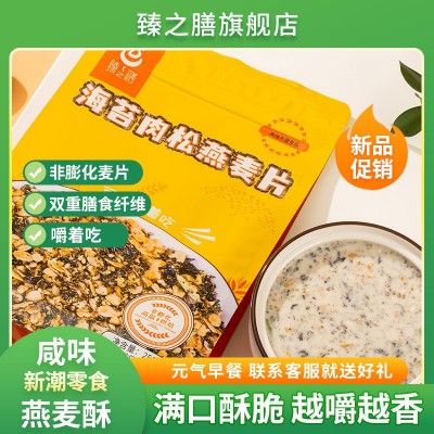 海苔肉松麥片學(xué)生早餐沖調(diào)方便燕麥片代餐粉250g袋裝燕麥批發(fā)