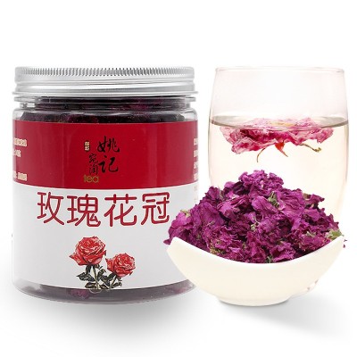 廠家直銷玫瑰花冠 批發罐裝花草茶山東平陰重瓣紅玫瑰30克玫瑰花