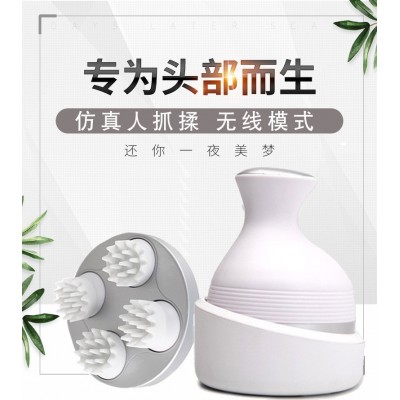 廠家直銷頭部按摩器 防水按摩儀 便攜式USB充電頭皮按摩器 龍抓手