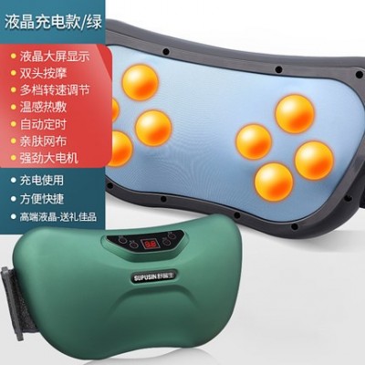 腹部加熱揉捏按摩器揉腹儀自動滾揉按摩儀家用揉肚子消脹氣按摩機