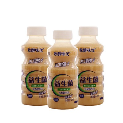 批發牧醇味優益生菌開蓋即飲乳酸菌飲料益生元飲品340ML*12瓶批發