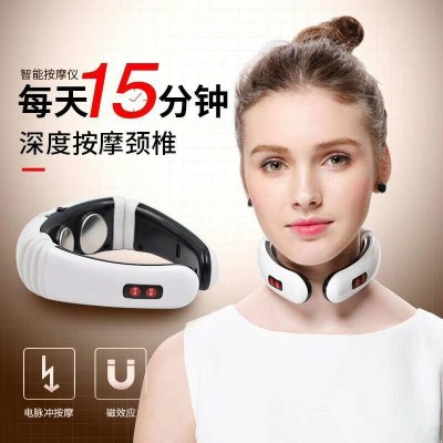 頸椎按摩器頸部按摩儀多功能脊椎脖子肩頸熱敷勁椎護頸儀家用