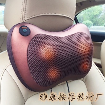 正品多功能8頭車載按摩器 車用家用按摩靠墊 頸部腰部汽車按摩枕