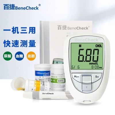 中國臺灣百捷檢測儀血糖總膽尿酸分析儀精準家用醫用儀器測試條噺