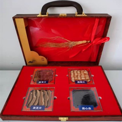 東北吉林人參五寶鹿茸鹿鞭靈芝片泡酒料長白山送禮佳品送長輩禮盒