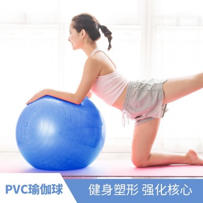 PVC加厚磨砂瑜伽球65cm瑜珈球健身球外貿專供瑜伽輔助球