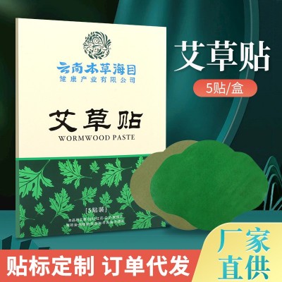 云南本草海目 艾草貼肚臍貼 艾草艾灸貼纖姿貼輕姿貼艾灸貼盒裝