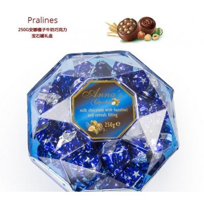 意大利安娜榛子牛奶巧克力 寶石罐禮盒）250g