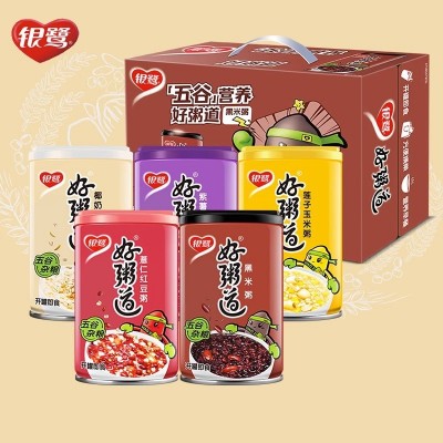 銀鷺八寶粥多口味五谷雜糧營養速食粥即食沖泡方便組合整箱裝