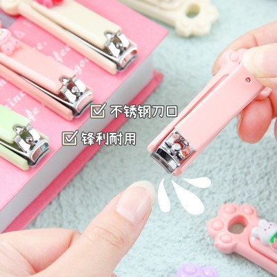 可愛卡通少女心指甲剪迷你單個折疊便攜家用韓版ins高顏值美甲刀
