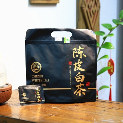 直播帶貨茶葉陳皮白茶福鼎老白茶壽眉陳皮小方片餅干茶一件代發(fā)