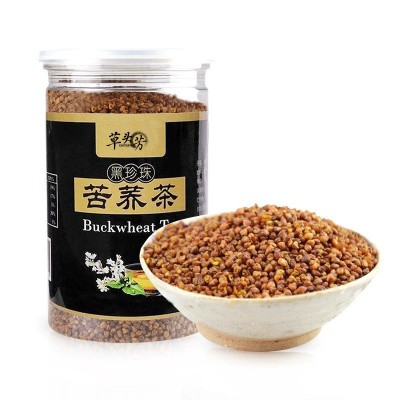 草頭芳四川大涼山黑苦蕎茶罐裝500g黑珍珠全胚芽苦蕎麥香型苦蕎米