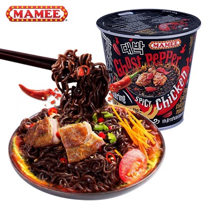馬來西亞進口MAMEE媽咪斷魂鬼椒面80g干拌泡面變態(tài)爆辣火雞方便面