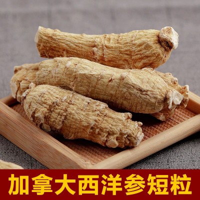 加拿大西洋參短粒正品可切片產地批發花旗參粒頭軟枝西洋參段散裝