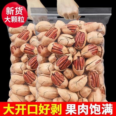 廠家直銷新貨奶香大顆粒碧根果袋裝包裝凈含量長壽果堅果杭州炒貨