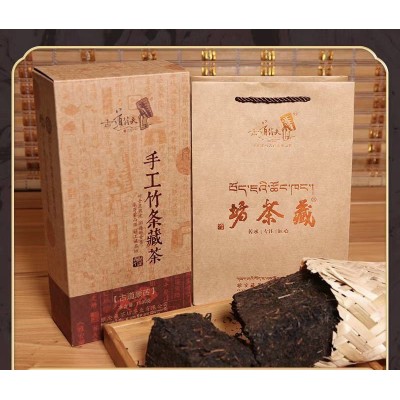 四川雅安藏茶工廠直供黑茶5年茶1000g竹條裝現(xiàn)貨批發(fā)