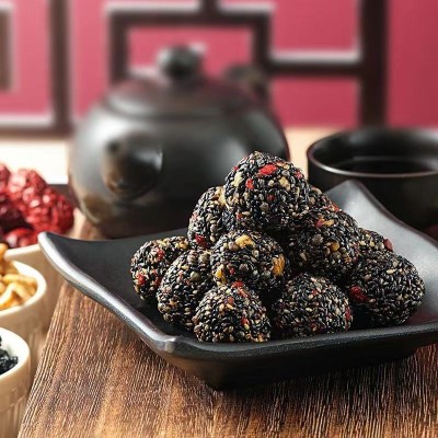 廠家批發五珍黑芝麻丸 芝麻球黑芝麻丸子網紅零食核桃枸杞芝麻丸