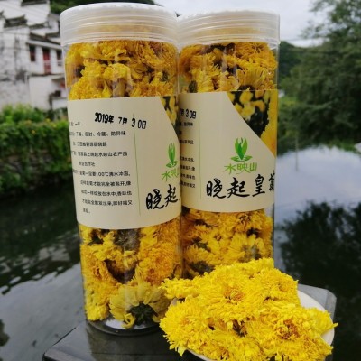 婺源皇菊一朵一杯大朵黃菊花茶罐裝金絲皇菊散裝新花曉起皇菊花