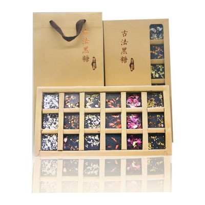云南古法黑糖 紅糖生姜玫瑰紅棗甘蔗手工熬制黑糖禮盒裝批發