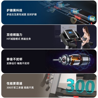 阿魯克跑步機家輕商用電動走步機電動揚升可折疊室內運動健身器材