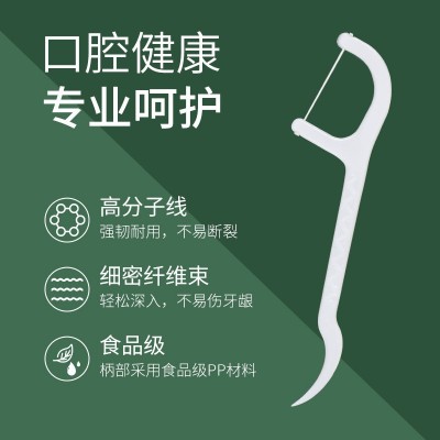 【9.9元300只】牙簽不易掉落盒家用清潔方便牙縫超細牙線棒牙線