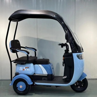 新款帶棚電動(dòng)三輪車小型成人家用電動(dòng)三輪車休閑代步車?yán)夏耆撕⒆? title=