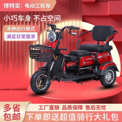 新款國(guó)標(biāo)電動(dòng)三輪車(chē)家用接送孩子成人迷你小型老年助力電動(dòng)代步車(chē)