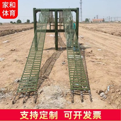 渡海登島障礙軟橋螺旋梯高低橫木繩網輪胎攀臺平臺晃動橫梯跨網阻