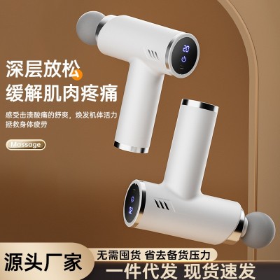 筋膜槍專業(yè)級靜音式液晶變頻按摩槍電動健身房高頻震動跨境沖擊槍